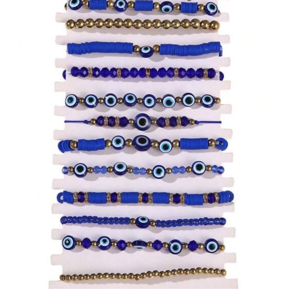 12 piece evil eye bracelet set🌟